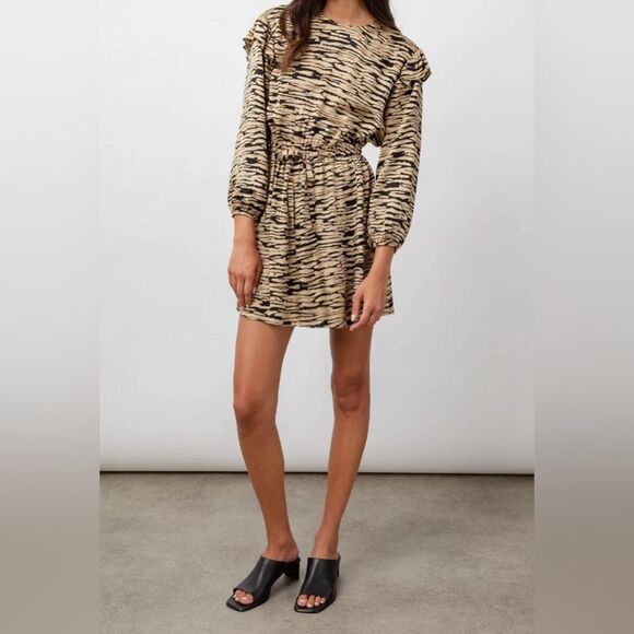 NWT Rails Dress Ora Printed Long Sleeve Pullover Golden Size M - Picture 3 of 13